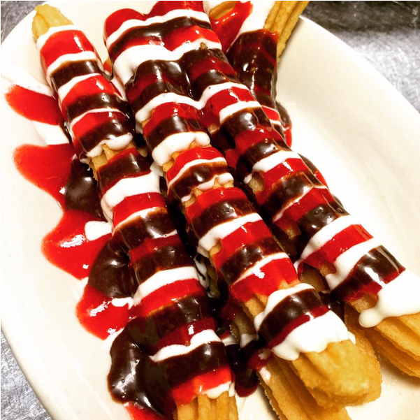 Churros Largos Nutella And Cream Cheese-guava - Pastry (900x600), Png Download