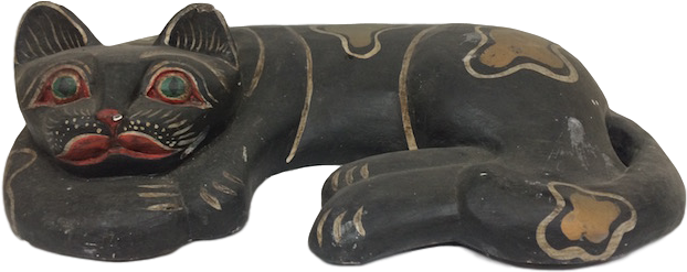 Sleeping Cat - Black Cat (640x480), Png Download