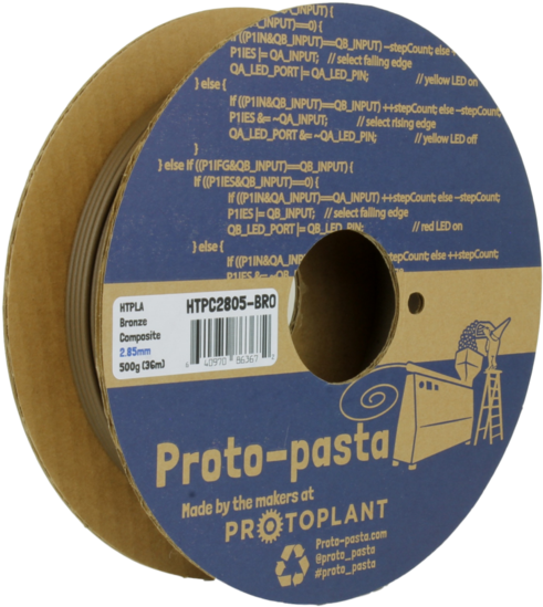 Bronze-filled Metal Composite Htpla - Proto-pasta High Temperature Premium Htpla V3 Pla 3d (600x600), Png Download