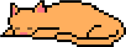 Sleeping Cat - Vector Graphics (560x250), Png Download
