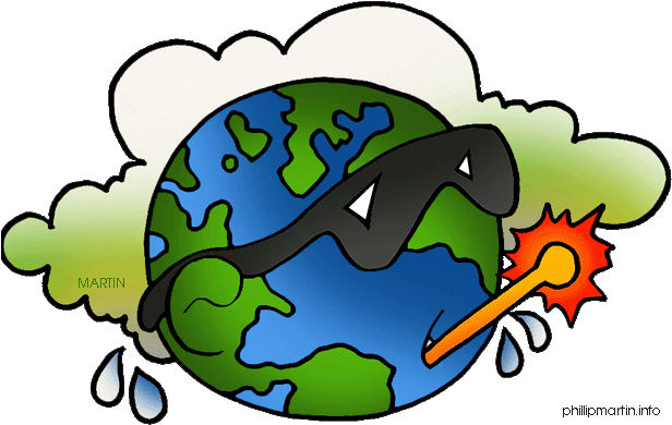 Real World Clipart Earth Transparent Background - Earth Cartoon Global Warming Png (621x426), Png Download