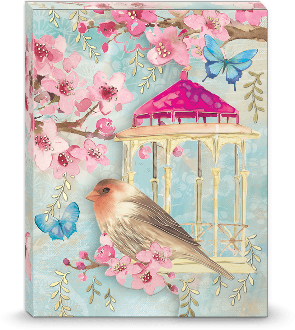 Birdcage Portfolio Pocket Note Pad - Punch Studio Note Pad Inside Pocket (1200x1200), Png Download