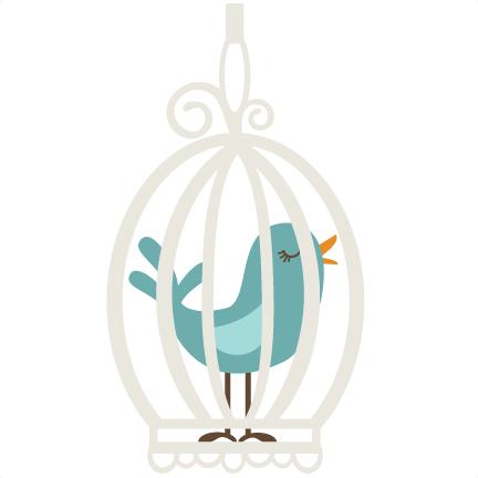 Bird In Bird Cage Svg Files For Cutting Machines Bird - Free Bird Cage Png (432x432), Png Download