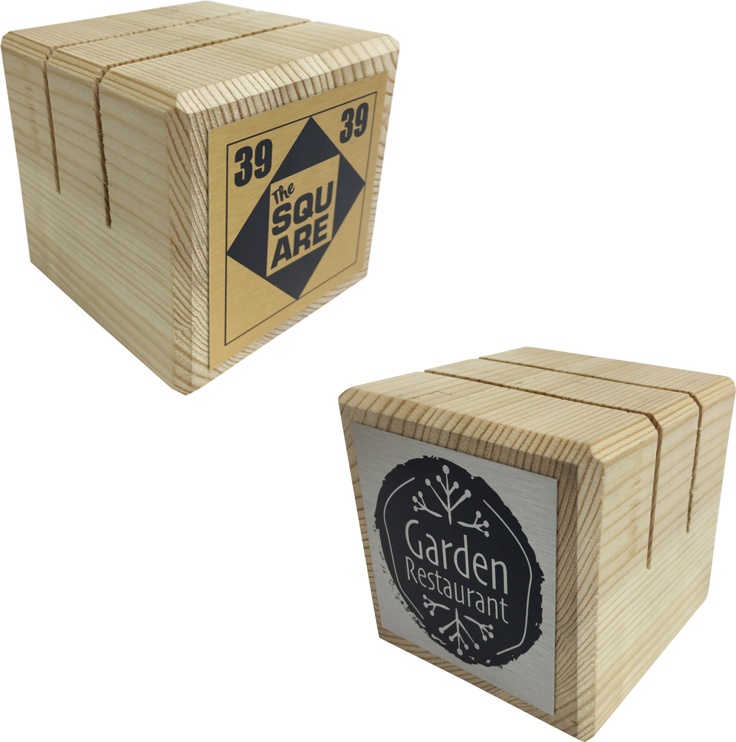 Branded Plate Wooden Table Top Menu Holder Blocks Catersigns - Menu (1600x1600), Png Download