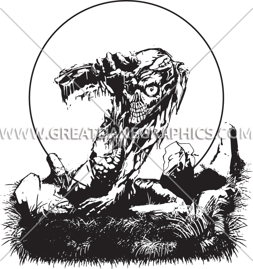 Zombie Grave - Zombie Coming Out Of Grave Drawing (825x877), Png Download