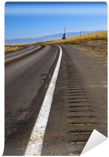 Painted White Line On Curved Road Wall Mural • Pixers® - Freeway (400x400), Png Download