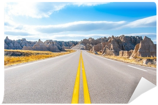 Curved Road In Badlands - Freeway (400x400), Png Download