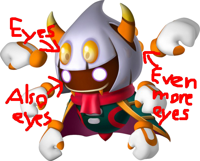 In Case You Didn't Know, Taranza Has 8 Eyes - King Dedede Kirby Triple Deluxe (643x520), Png Download