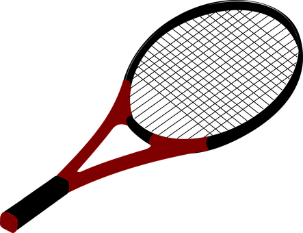 Tennis Racket Drawing Isolated Racquet Spo - Tennis Bat (443x340), Png Download