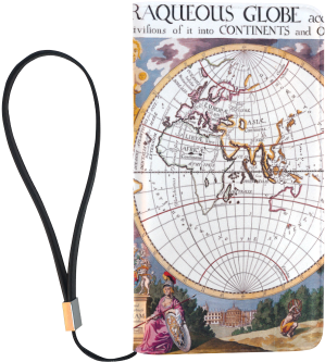 A New Map Of The Terraqueous Globe Men's Clutch Purse - Art Print: Wells' Stereographic Projection Of The World (500x500), Png Download