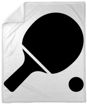 Ping Pong Table Tennis Paddle With Ball Flat Icon Plush - Table Tennis (400x400), Png Download