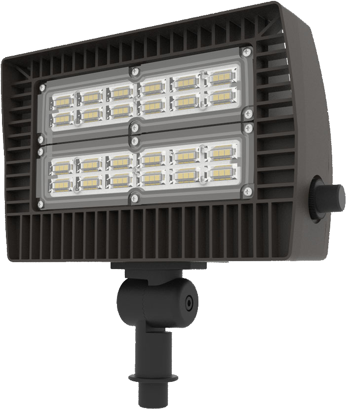 Led Flood Light / Knuckle Mount Flood / Stadium - Dabmar-df-led5750-bz-10.75 50w 1 Led Slim Flood Light (747x858), Png Download