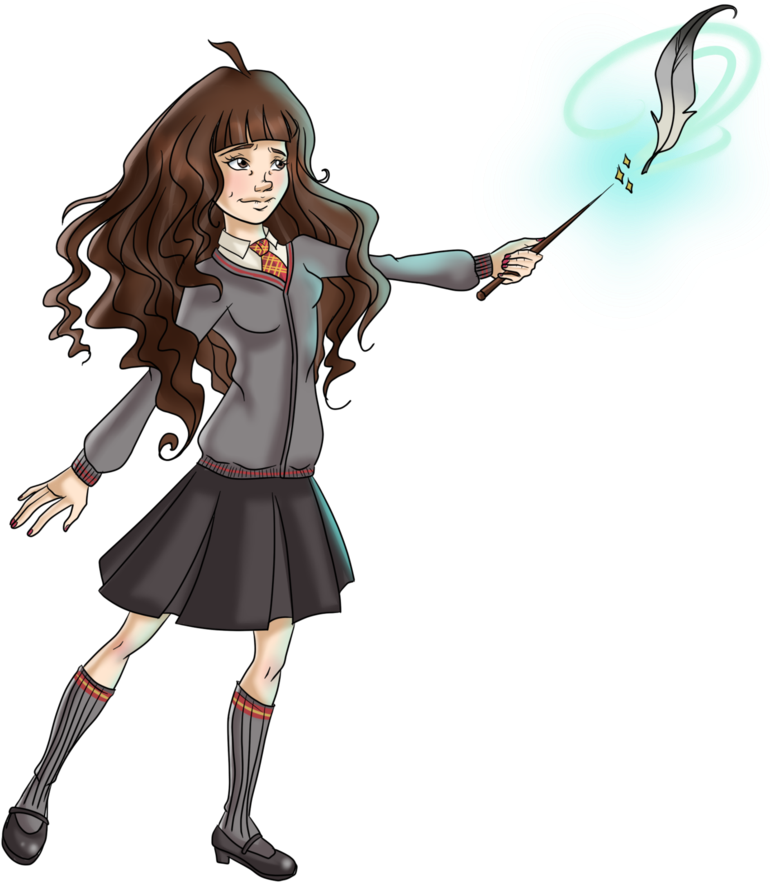 Hermione Granger By Costantstyle On Deviantart Transparent - Hermione Granger Cartoon Drawing (894x894), Png Download