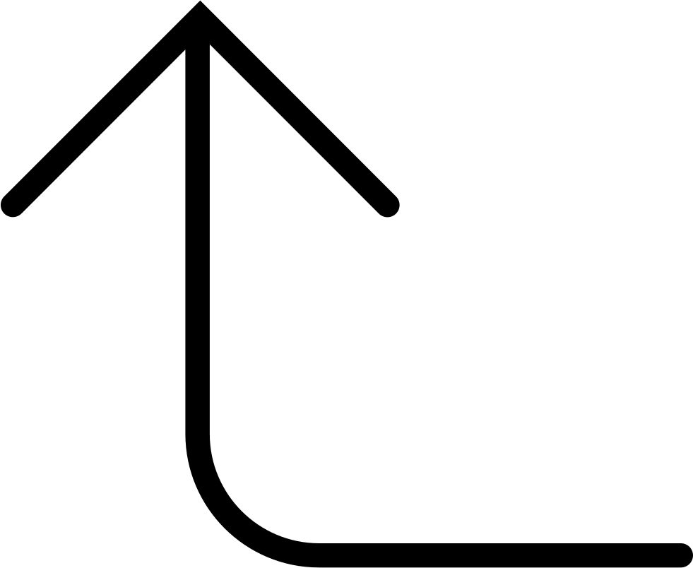 Curve Thin Up Arrow Comments - Thin Curved Arrow Png (981x804), Png Download