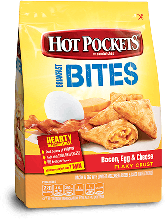 Hot Pockets Bacon Egg, & Cheese Breakfast Bites (516x516), Png Download