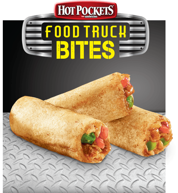 Satisfy Your Hunger For More With Four Adventurous - Hot Pockets Food Truck Bites, Fiery Jalapeno Lime Chicken (570x618), Png Download