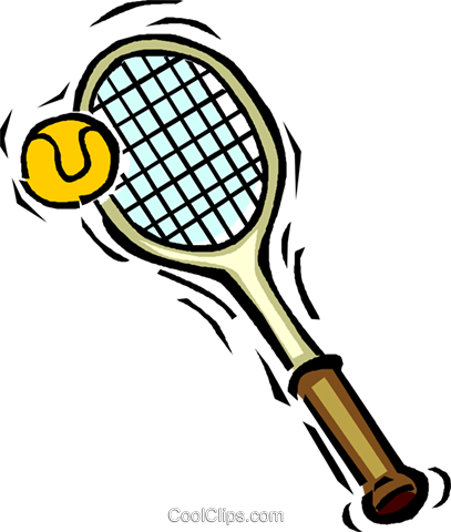 Tennis Racket And Ball Royalty Free Vector Clip Art - Pallina Da Tennis E Racchetta (407x480), Png Download