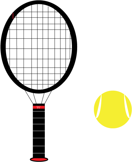 Pencils And A Tennis Racket - Tennis Racket (612x792), Png Download