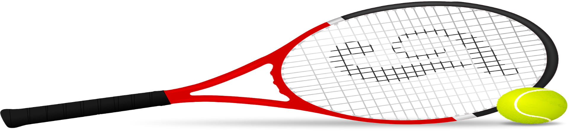 How A Tennis Racket Stops Me Grieving - Tennis Clipart (1920x500), Png Download