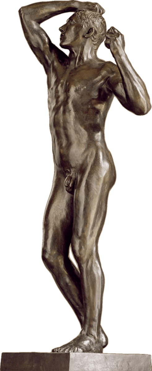 Sculpture Ideas - Giclee Painting: Rodin's The Age Of Bronze, 1876-77 (491x1200), Png Download
