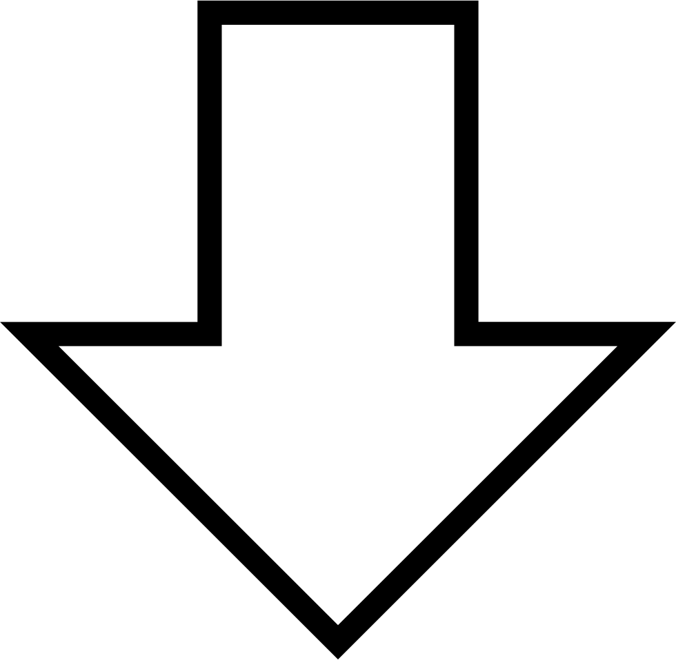 Skinny Down Arrow Encode Clipart To Base Png Skinny - White Arrow Down Png (980x958), Png Download