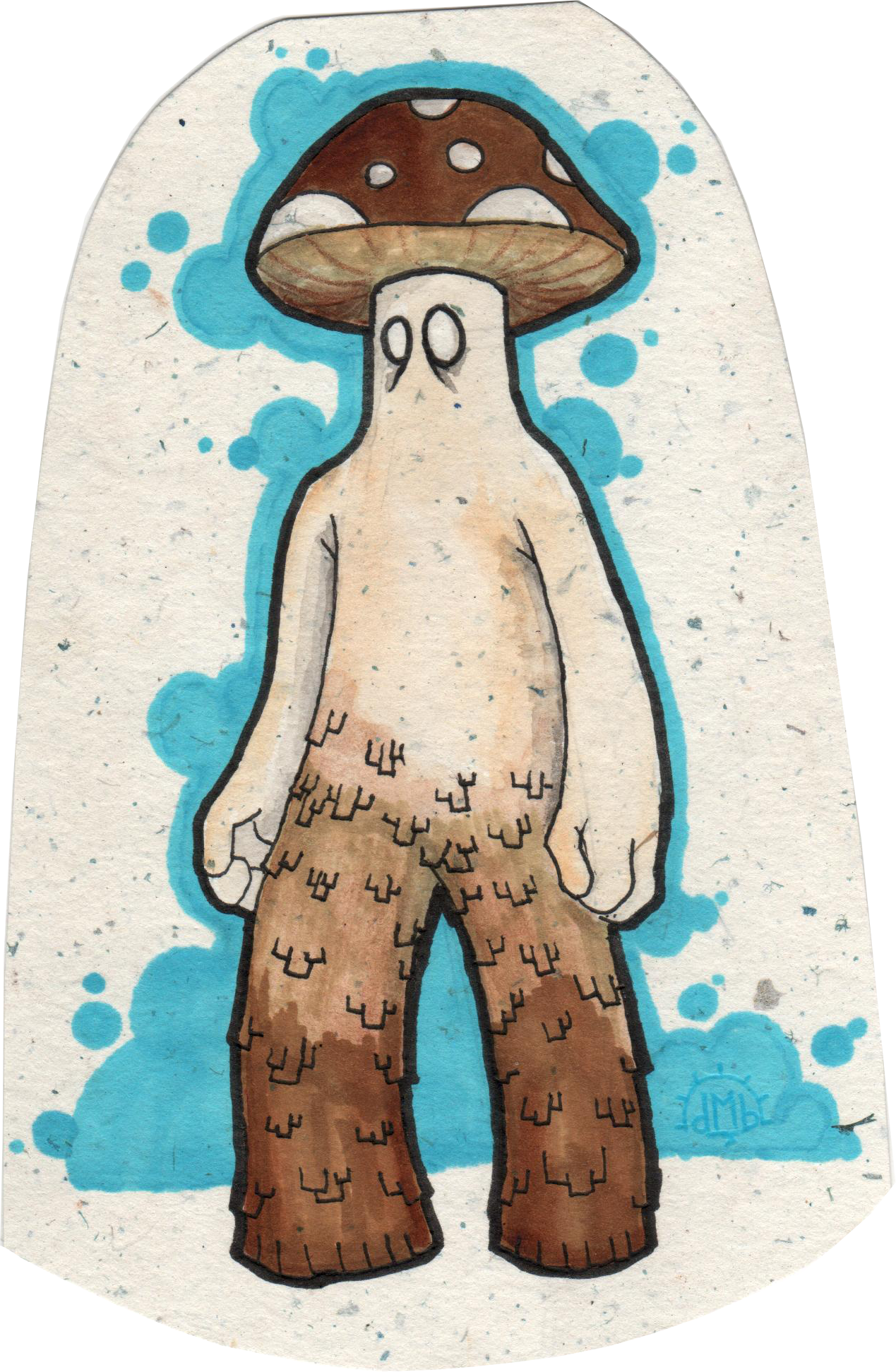 Fungi Hecho Con Acuarelas Y Marcadores Kurecolor / - Longboard (1269x1943), Png Download