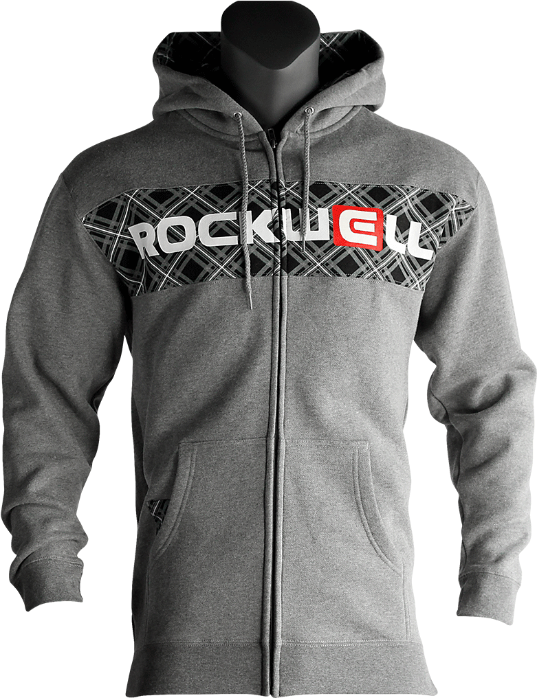 Plaid Block Zip Hoodie - Hoodie (835x1026), Png Download