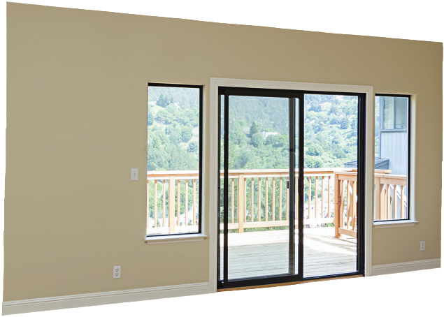 Single Pane Sliding Glass Doors (671x500), Png Download