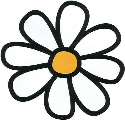 Flor Margarita Clipart 2 By Jessica - Margarita Flor Dibujo (484x484), Png Download
