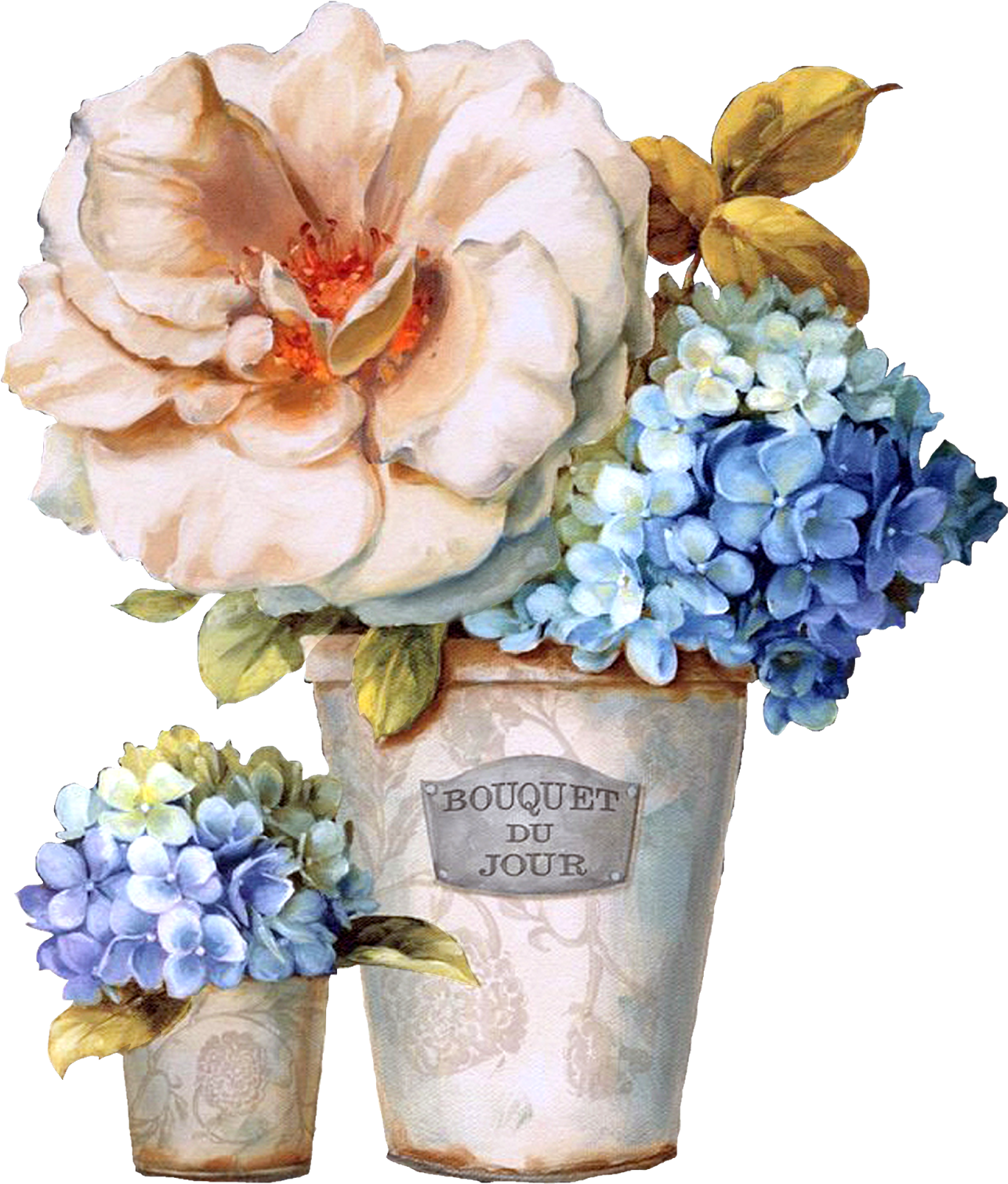 Click On Image To Enlarge - French Vases Ii By Lisa Audit, Artwork, (1409x1600), Png Download