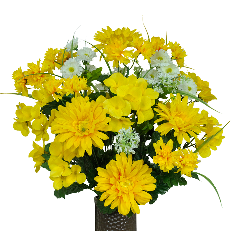 Yellow Hydrangea & Daisy Mix - Hydrangea (800x800), Png Download