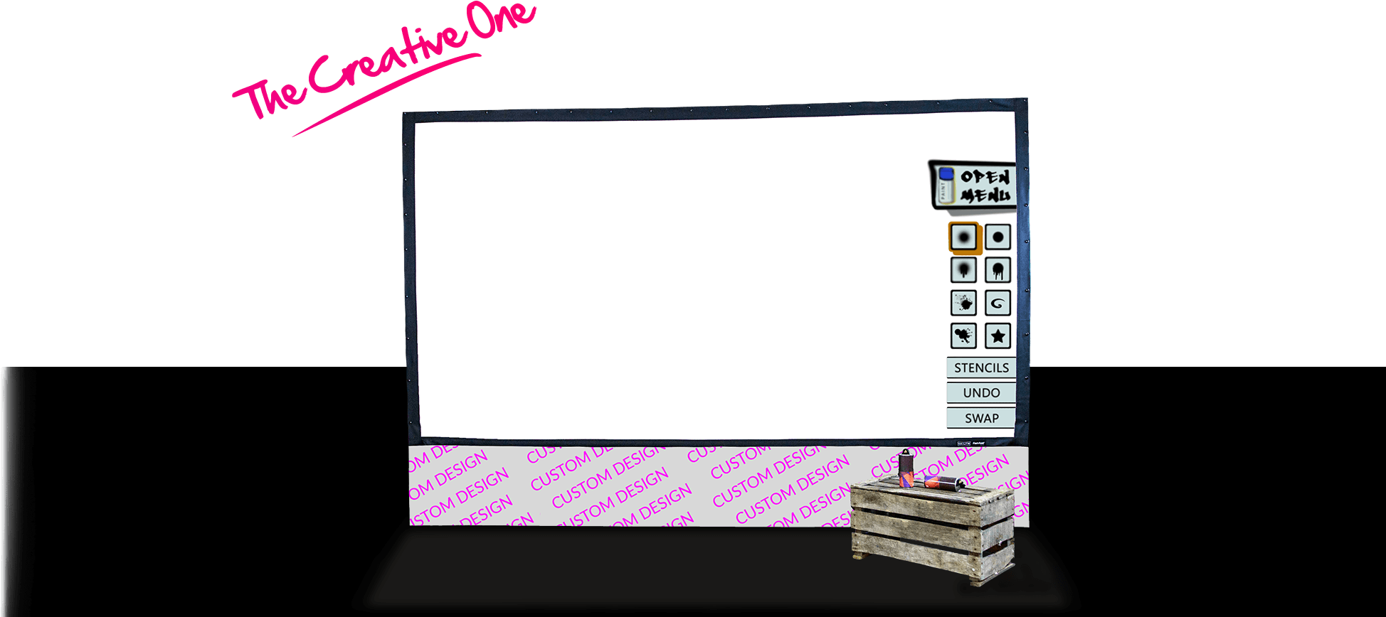 The Digital Graffiti Wall - Output Device (2000x981), Png Download