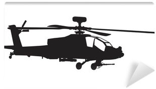 Ah Apache Longbow Silhouette Wall Mural Pixers - Apache Helicopter Silhouette (400x400), Png Download