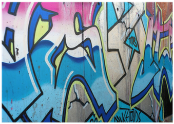 Urban Art Sprayed On A Graffiti Wall Poster • Pixers® - Graffiti (400x400), Png Download