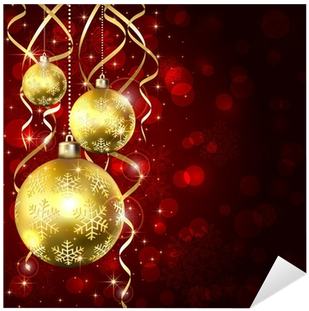 Vinilo Pixerstick Tres Bolas De Oro De Navidad • Pixers® - Christmas Day (400x400), Png Download