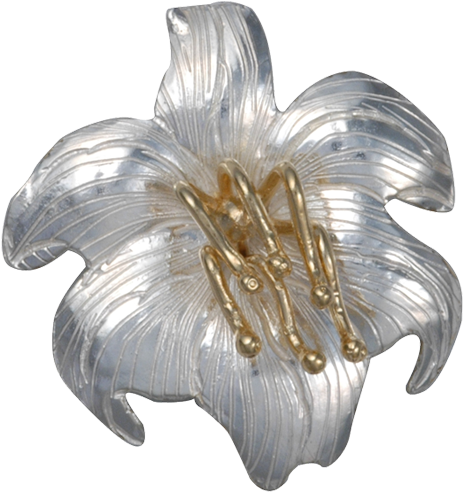 Easter Lily Pin/pendant (640x641), Png Download
