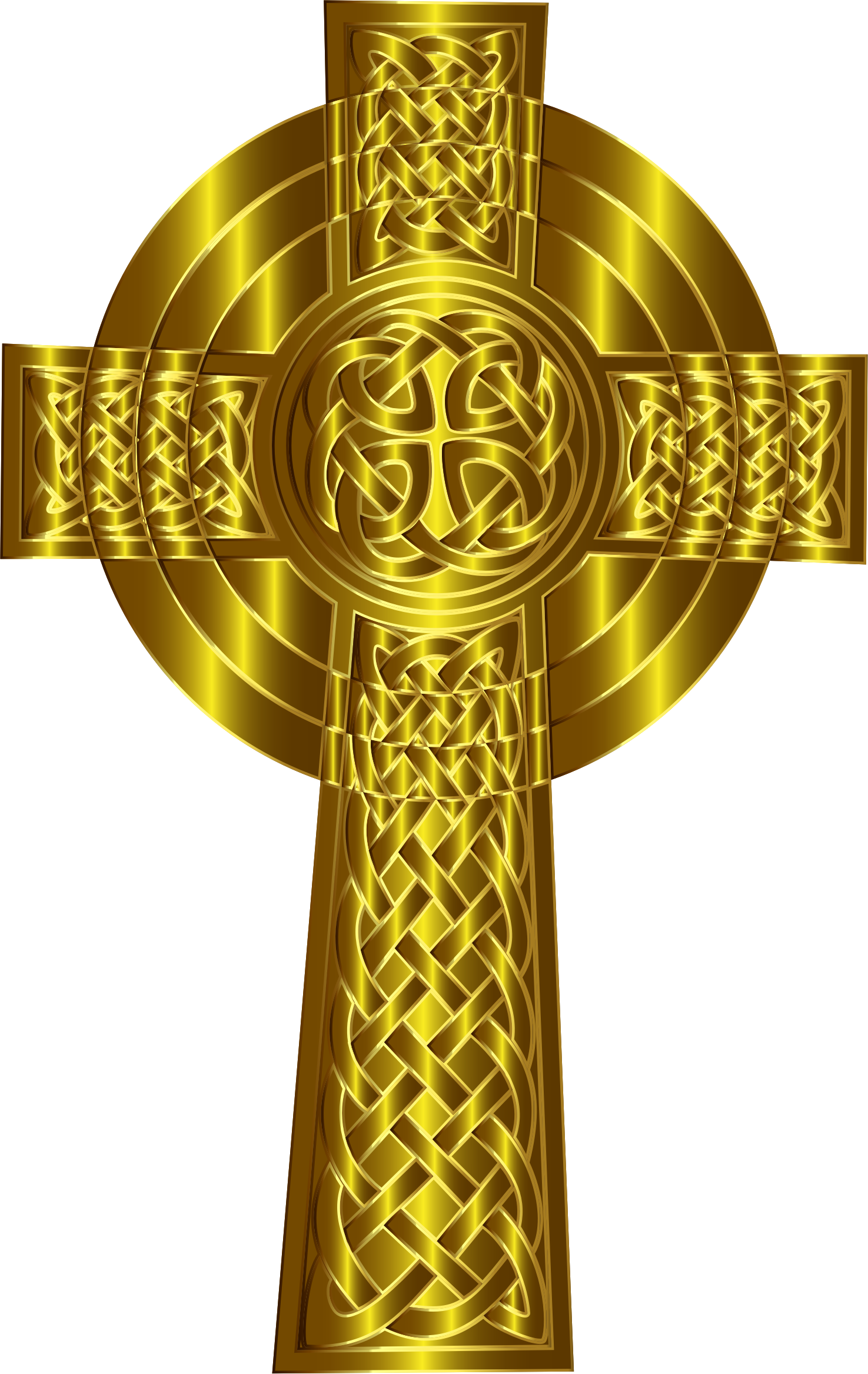 This Free Icons Png Design Of Golden Celtic Cross 6 (1475x2333), Png Download