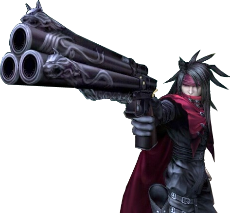 Anime Guy With Brown Hair And Gun Anime Guys With Guns - Final Fantasy Dirge Of Cerberus (473x438), Png Download