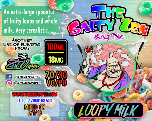 Salty Zen Loopy Milk - Froot Loops Family Size (500x500), Png Download