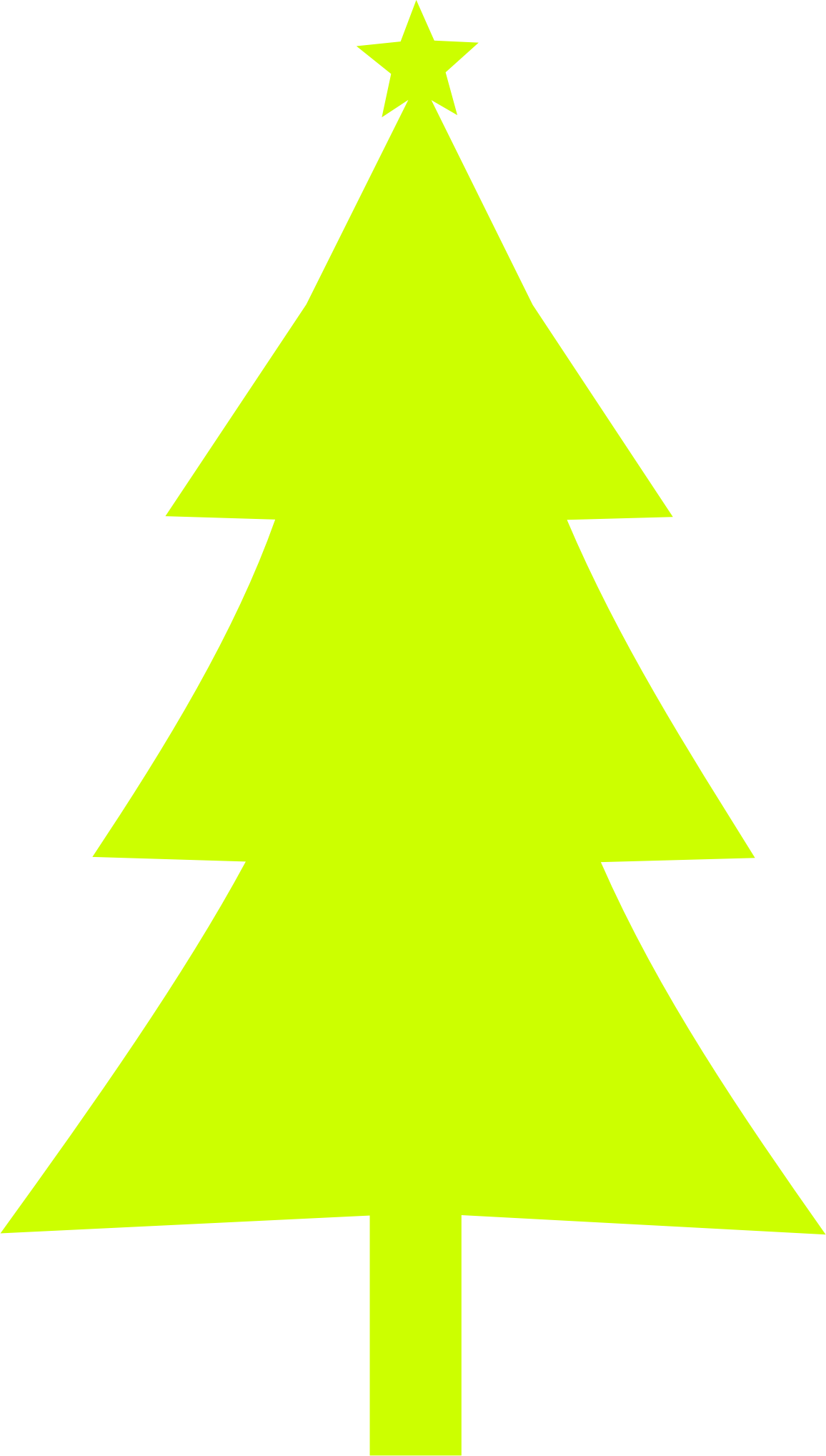 Christmas Tree Silhouette Clip Art Black And White - Christmas Tree Silhouette (1156x2037), Png Download