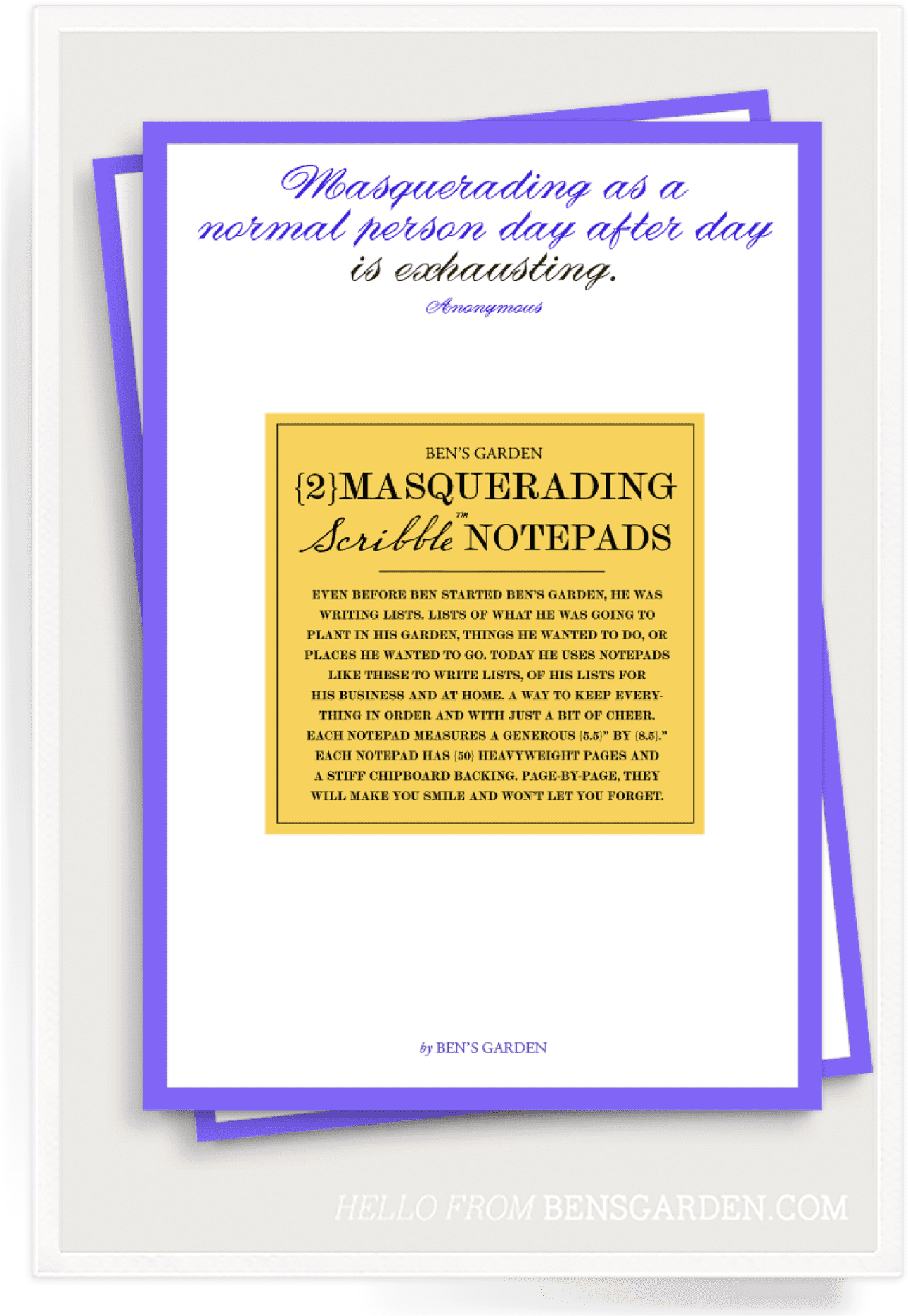 Np 58 197 V=1417455895 - I'm Afraid My Train Of Thought Scribble Notepad Set (1348x1920), Png Download