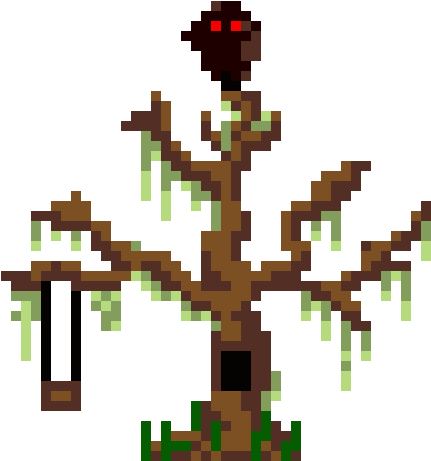 Arvore Morta - Arvores Pixel Art Png (430x470), Png Download