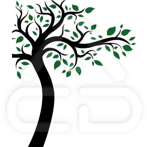Luke And Lilly Floral,tree Design Vinyl Wall Sticker (500x500), Png Download