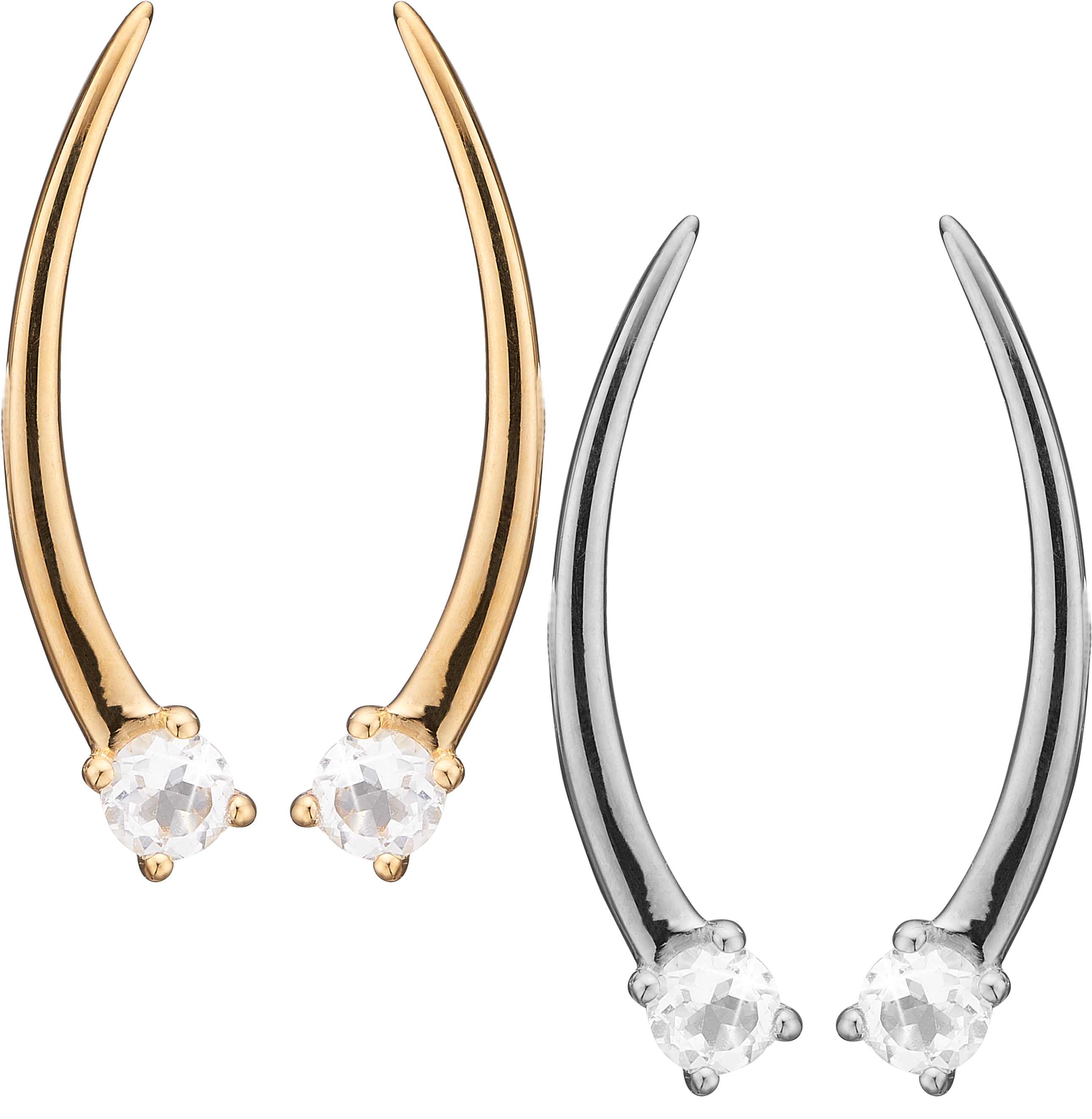 Shooting Stars, Crawlers With 2 Quartz Crystals - Christina Jewelry & Watches - Shooting Stars Crawlers (2802x2802), Png Download