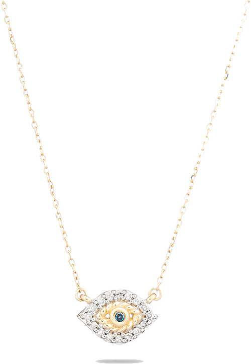 Super Tiny Pavé Evil Eye Necklace - Pendant (900x900), Png Download
