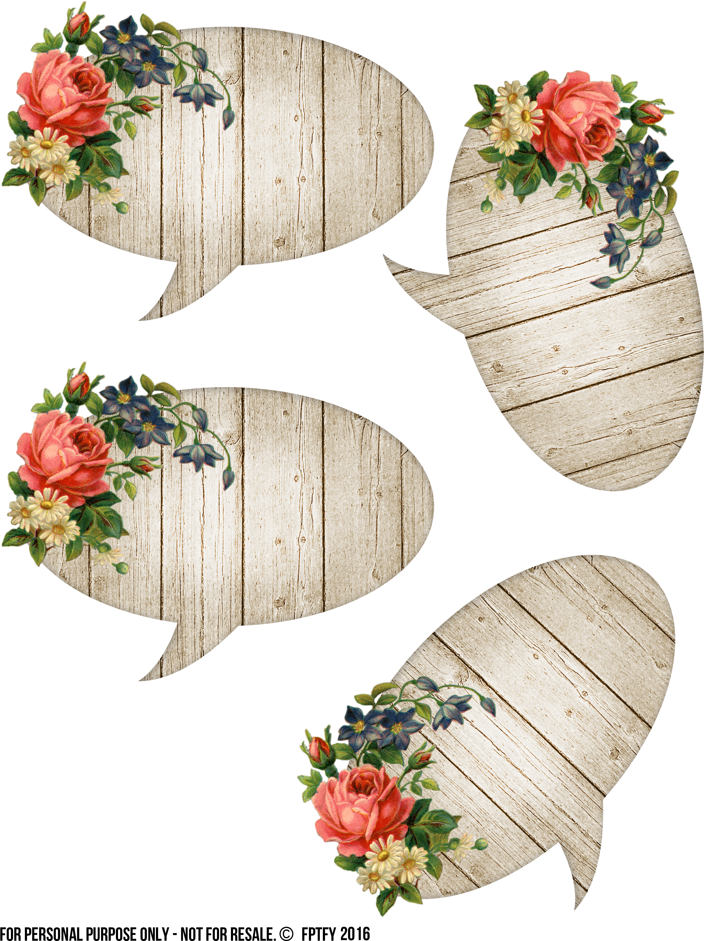 Free Autumn Speech Bubbles Fptfy 1 - Floral Speech Bubbles (2550x3300), Png Download