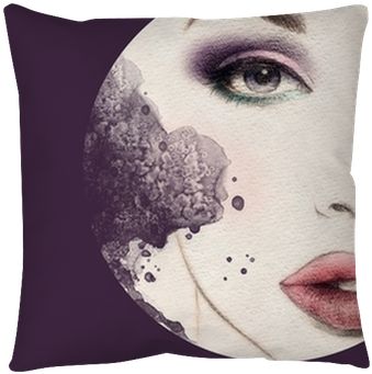 Beautiful Woman Face - Art Print: Ismagilova's Woman Face. Hand Painted Fashion (400x400), Png Download