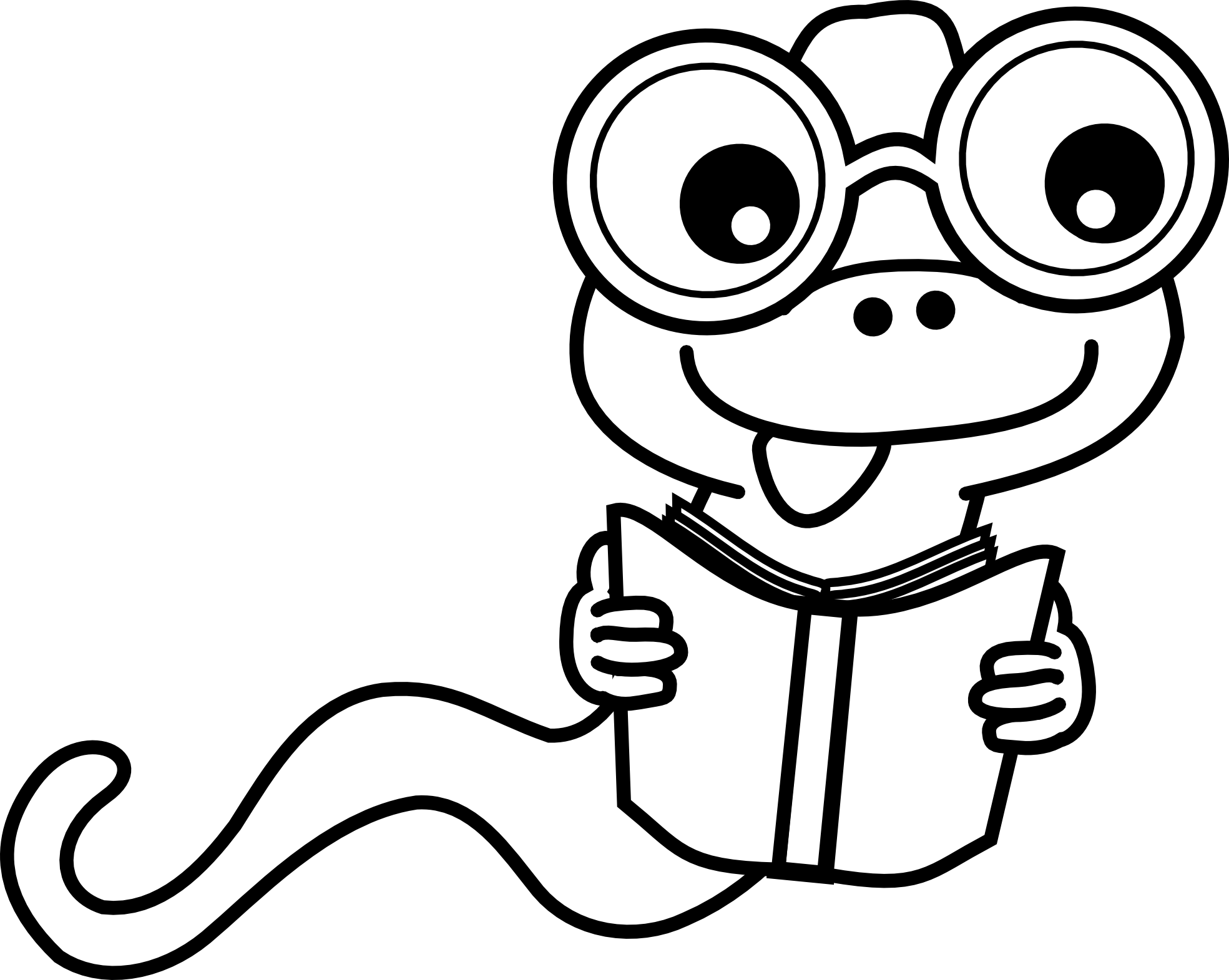 Baby Cry Clipart - Book Worm Clipart Black And White (1331x1062), Png Download