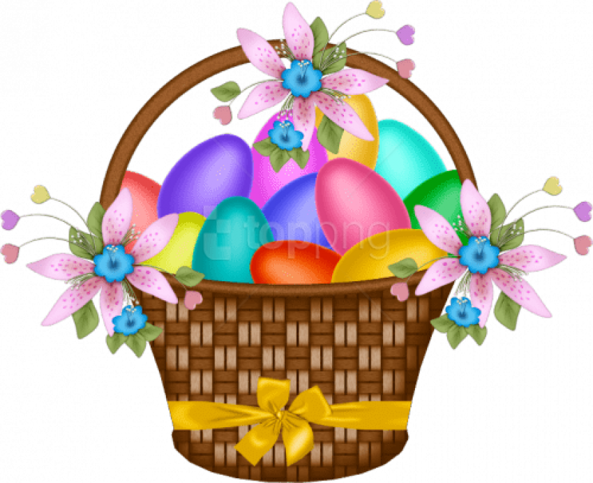 View Full Size - Easter Basket Png Clipart (500x407), Png Download
