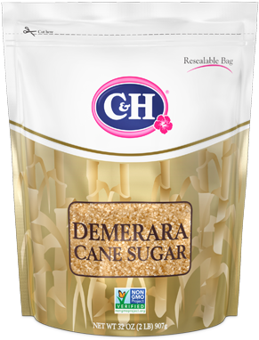 C&h Pure Cane Sugar, Golden Brown - 4 Lb Bag (300x400), Png Download